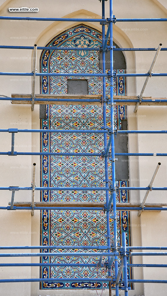 Oman, Sohar Sultan Qaboos mosque tile repair work, www.eitile.com