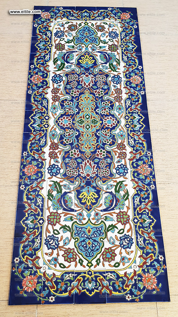 Persian carpet design on handmade ceramic tiles for floor, www.eitile.com