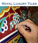 EITile designed and manufactured exquisite luxury handmade tiles for palaces in Oman, showcasing intricate craftsmanship and timeless Persian art