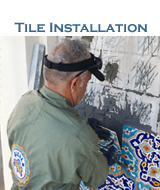 Handmade tile installation