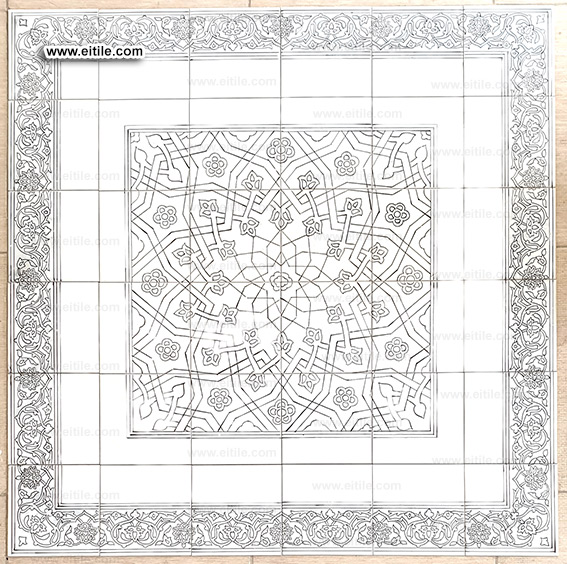 Hafiz poems calligraphy on handmade tiles, www.eitile.com Hafiz poems calligraphy on handmade tiles, www.eitile.com