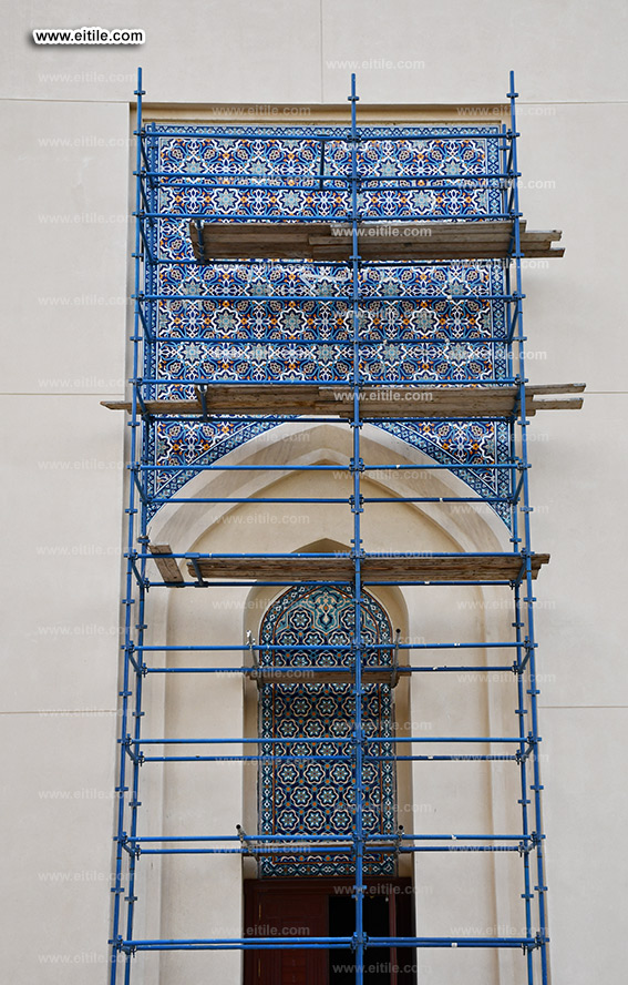 Oman, Sohar Sultan Qaboos mosque tile repair work, www.eitile.com
