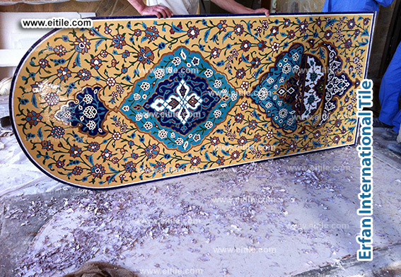 Fired in high-grade kilns, the colors and glaze of this Eitile panel ensure lasting beauty on royal palace walls, www.eitile.com Fired in high-grade kilns, the colors and glaze of this Eitile panel ensure lasting beauty on royal palace walls, www.eitile.com