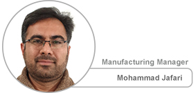 Mohammad Jafari, Manufacturing manager of Erfan International Tile Company 