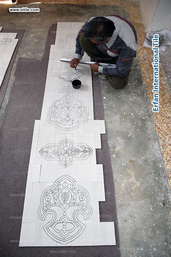 Samarkand Imam Al Moturidi's mausoleum tile work, www.eitile.com