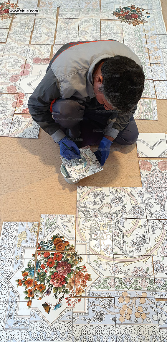 Hand painting on tiles, www.eitile.com