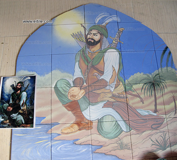 Ashura painting on handmade tiles, www.eitile.com