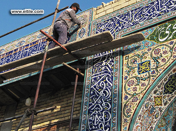 Mosque tile for entrance and facade, www.eitile.com