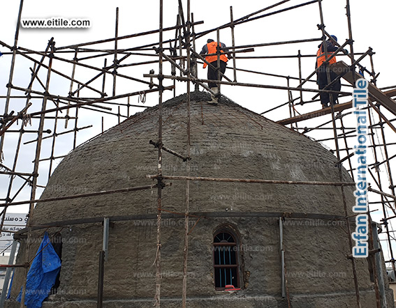 Iraq, Sulaimaniyah grand mosque dome tile supplier, www.eitile.com