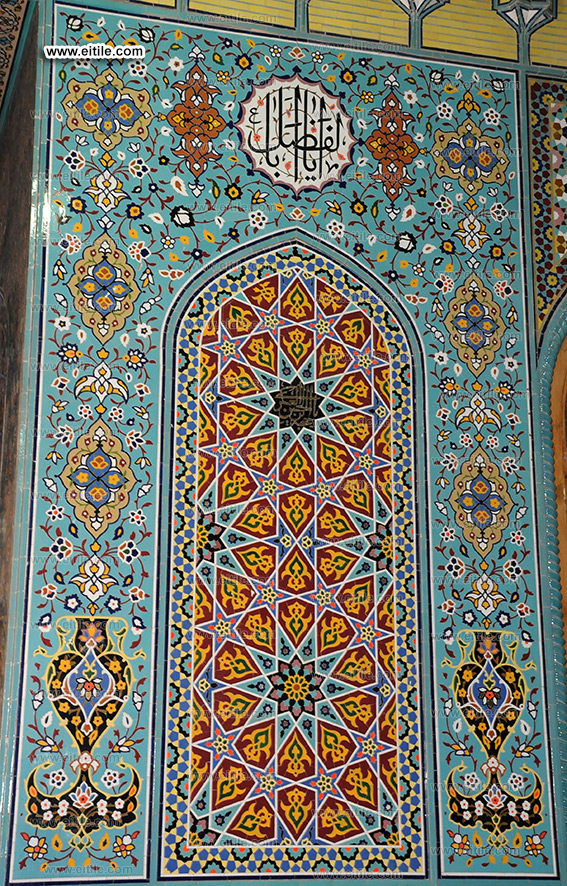 Handcrafted Girih mosaic tiles for mosque decoration, www.eitile.com