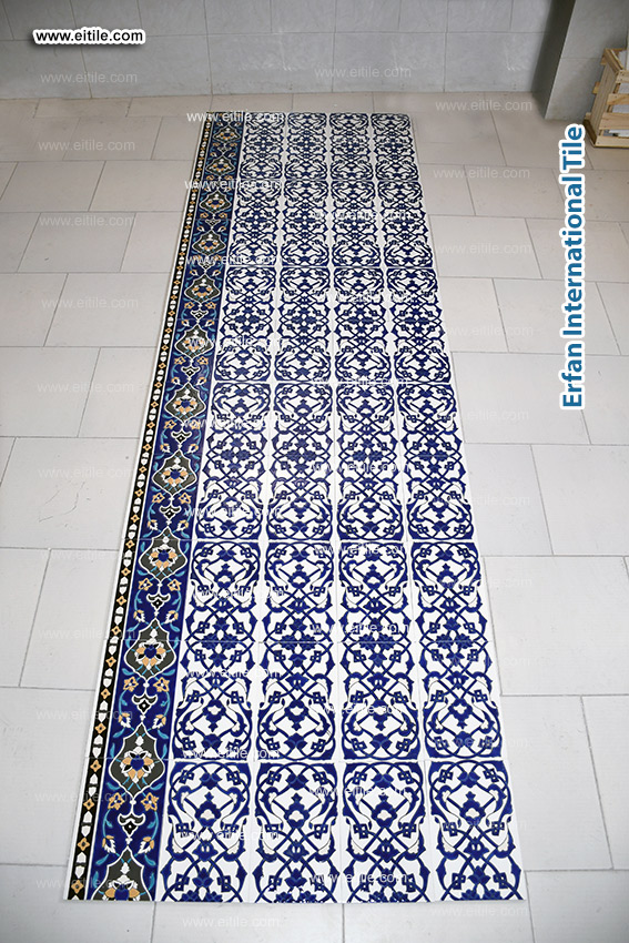 "Discover the timeless beauty of handmade wainscoting tiles (Dado tiles) crafted by Eitile, www.eitile.com."