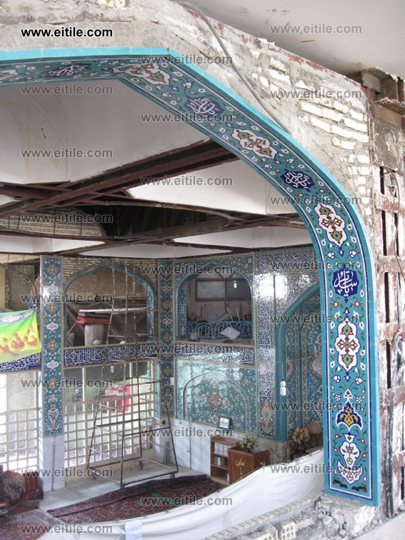 mosque ceramic tile decoration, iranian ceramic tiles for mosque, www.eitile.com