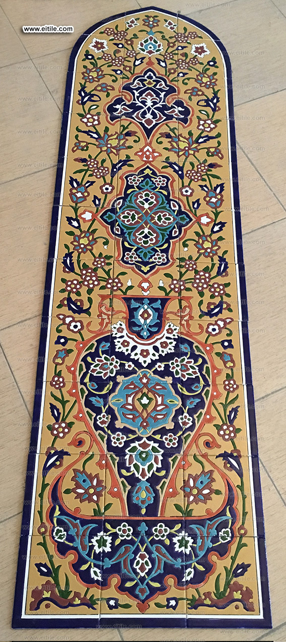 Handmade old Persian blue ceramic Tiles, www.eitile.com