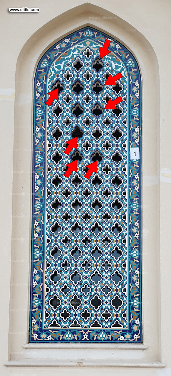 Oman, Sohar Sultan Qaboos mosque tile repair work, www.eitile.com