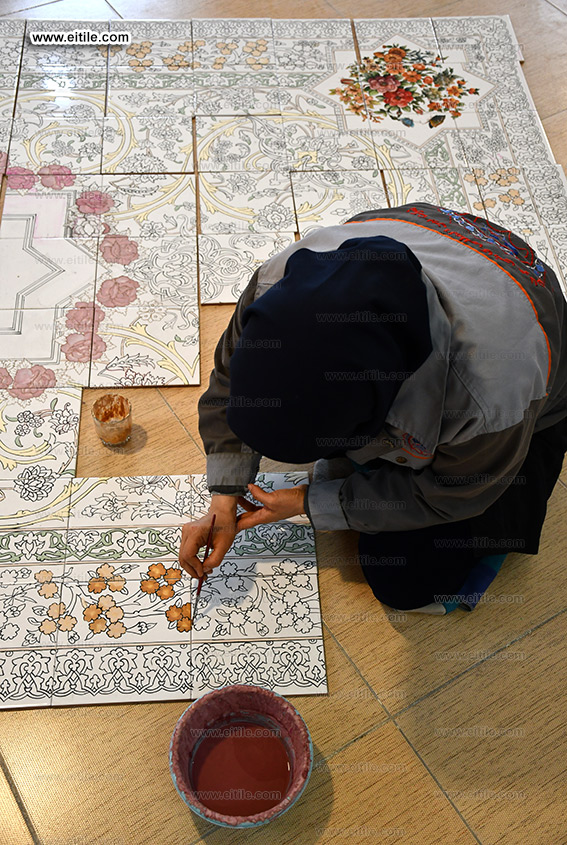 Hand painting on tiles, www.eitile.com