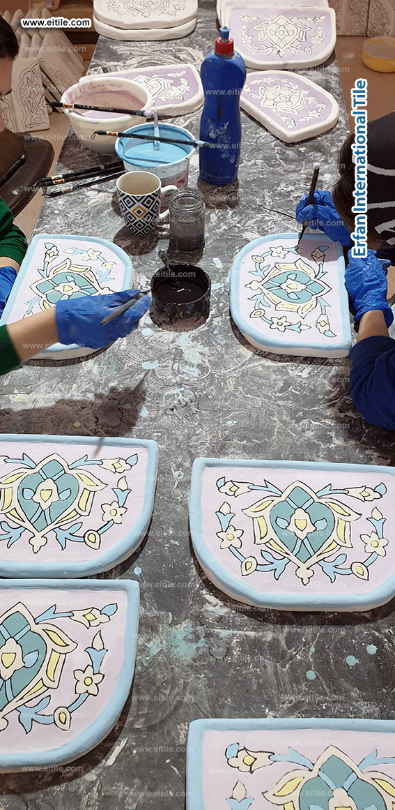 Samarkand Imam Al Moturidi's mausoleum dome glazed ceramic renovation work, www.eitile.com