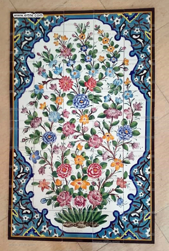 wall frame made with handmade tiles, www.eitile.com wall frame made with handmade tiles, www.eitile.com