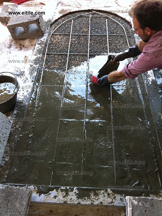 Handmade tile panel work processes, www.eitile.com