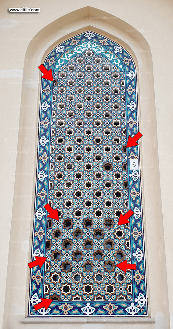 Oman, Sohar Sultan Qaboos mosque tile repair work, www.eitile.com