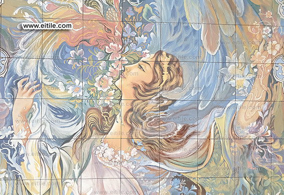 Piece of art on handmade tiles, www.eitile.com