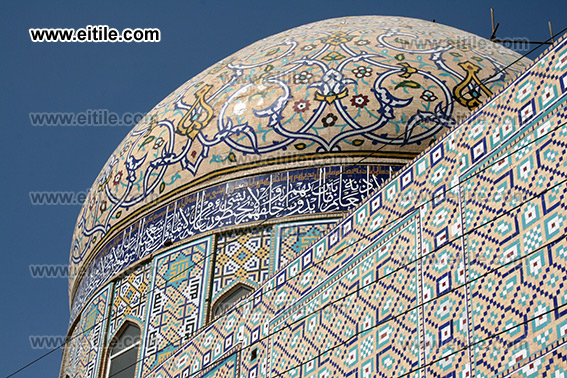 Mosaic Tile on Mosque Dome, Dome Decoration, www.eitile.com