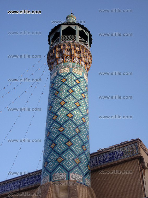 Mosque Minaret Mosaic Tile Decoration, www.eitile.com