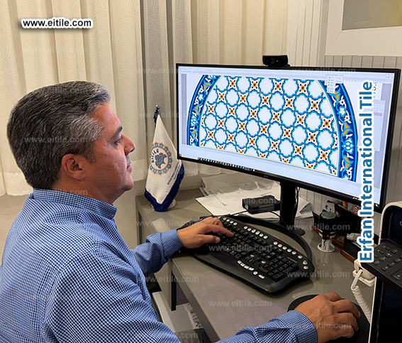 Designing mosaic tile panel, www.eitile.com Designing mosaic tile panel, www.eitile.com