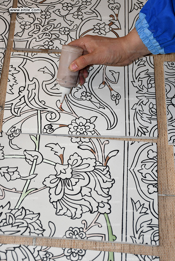Handmade rug design ceramic supplier, www.eitile.com