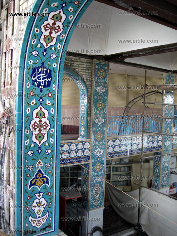 mosque ceramic tile decoration, iranian ceramic tiles for mosque, www.eitile.com