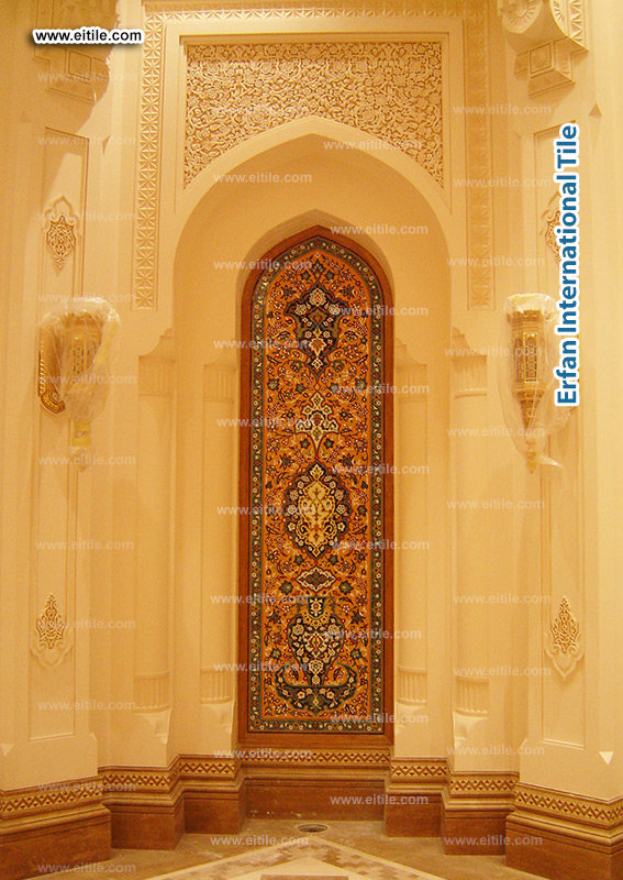 Discover the elegance of floral luxury—handmade tiles by EITile, crafted for palaces and delivered worldwide, www.eitile.com