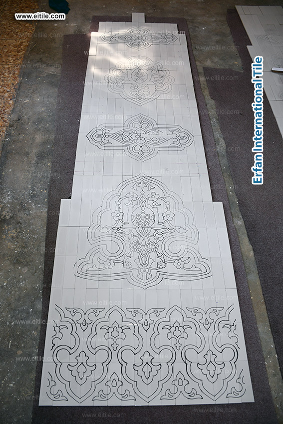 Samarkand Imam Al Moturidi's mausoleum tile work, www.eitile.com