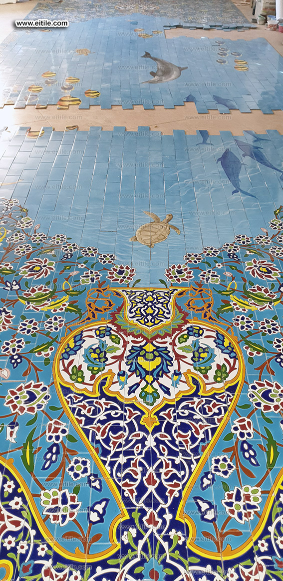 Swimming pool floor ceramic, www.eitile.com