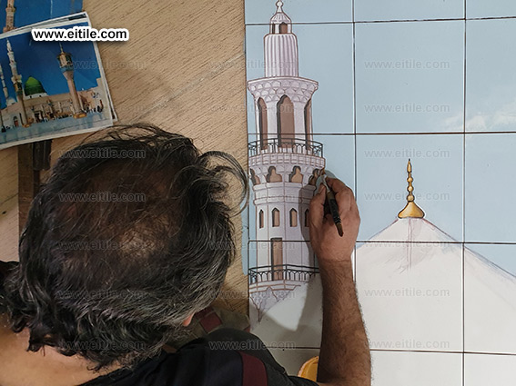 Hand painting on tiles, www.eitile.com