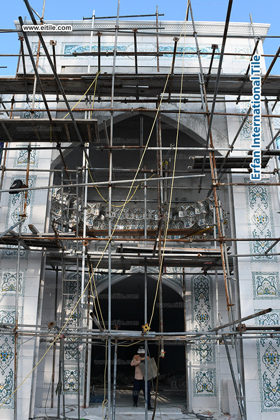 Mukarnas tile supplier for Mohammed Ali Mosque in Eydhafushi mosque, Maldives, www.eitile.com Mukarnas tile supplier for Mohammed Ali Mosque in Eydhafushi mosque, Maldives, www.eitile.com