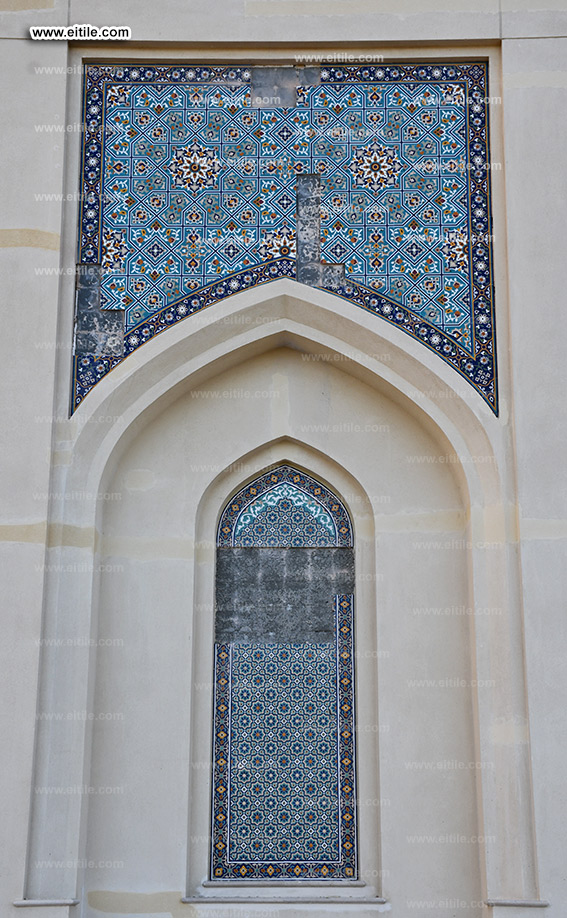 Oman, Sohar Sultan Qaboos mosque tile repair work, www.eitile.com