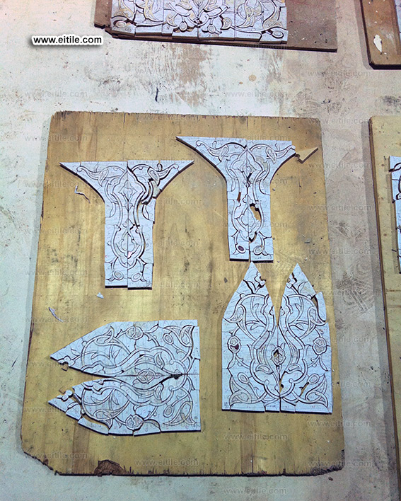 Manufacturing Muqarnas tile panels, www.eitile.com