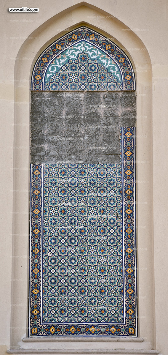 Oman, Sohar Sultan Qaboos mosque tile repair work, www.eitile.com