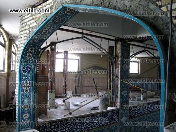 mosque ceramic tile decoration, iranian ceramic tiles for mosque, www.eitile.com