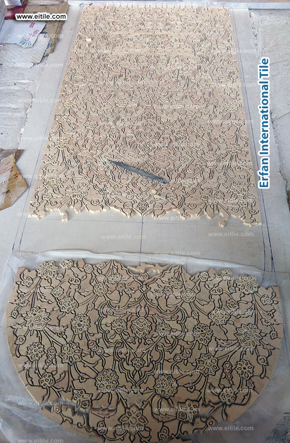 Each floral motif was carefully drawn and scaled by Eitile to perfectly fit the wall surfaces of palace interiors, www.eitile.com Each floral motif was carefully drawn and scaled by Eitile to perfectly fit the wall surfaces of palace interiors, www.eitile.com