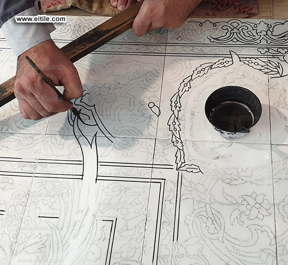 Handmade carpet design ceramic tile, www.eitile.com