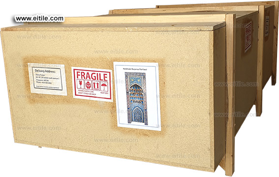 Handmade Muqarnas tile packaging, www.eitile.com Handmade Muqarnas tile packaging, www.eitile.com
