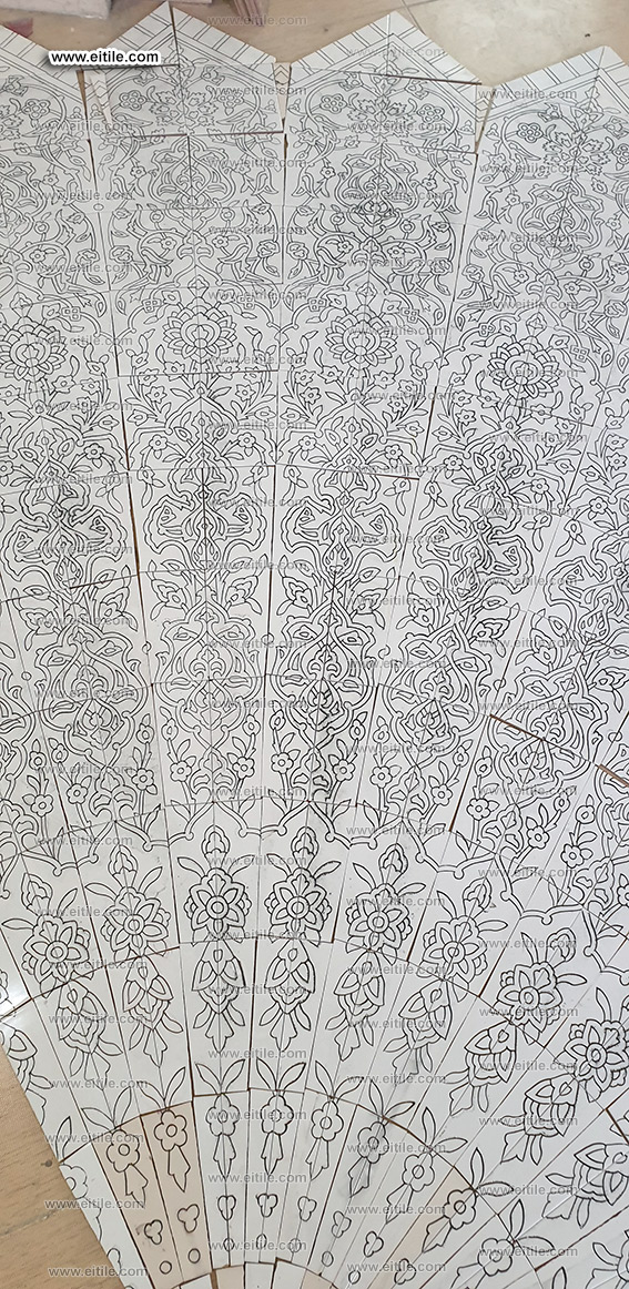 Mosque entrance door tile manufacturing, www.eitile.com