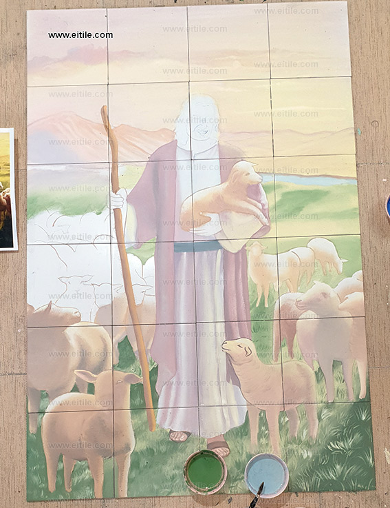 Painting on tile panel, www.eitile.com