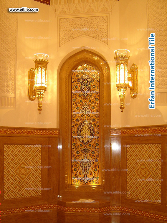 Discover the elegance of floral luxury—handmade tiles by EITile, crafted for palaces and delivered worldwide, www.eitile.com