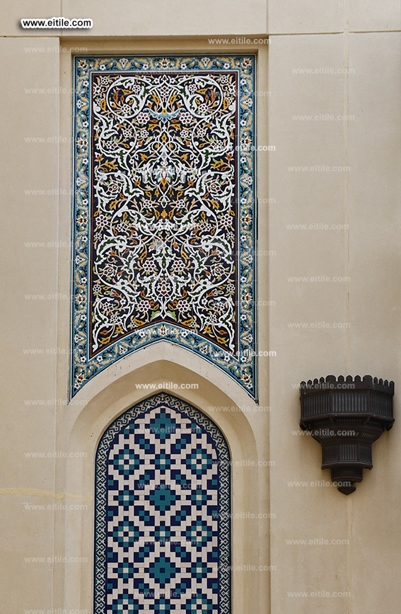 Oman, Sohar Sultan Qaboos mosque tile repair work, www.eitile.com