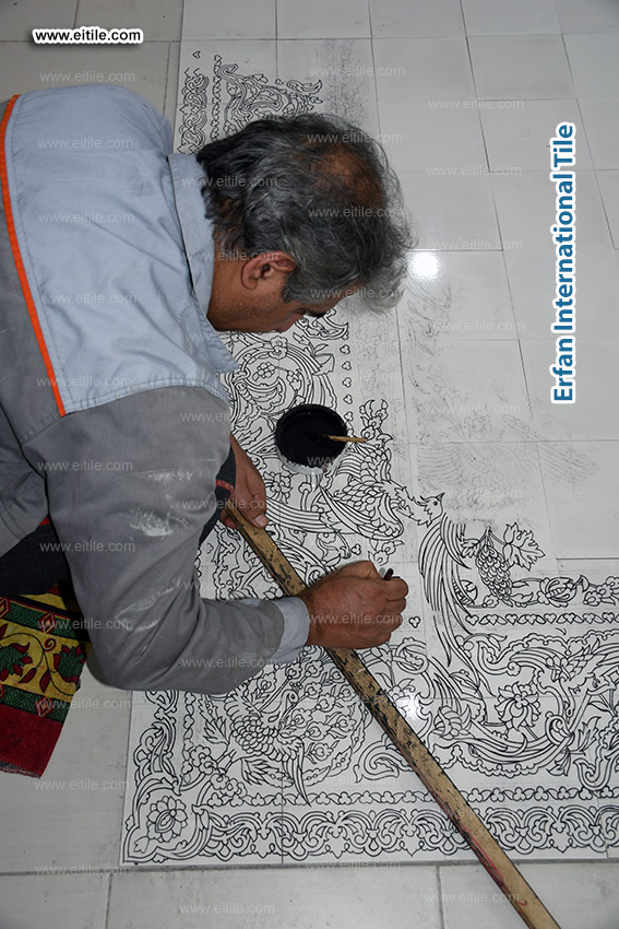 Handmade carpet design ceramic tile, www.eitile.com