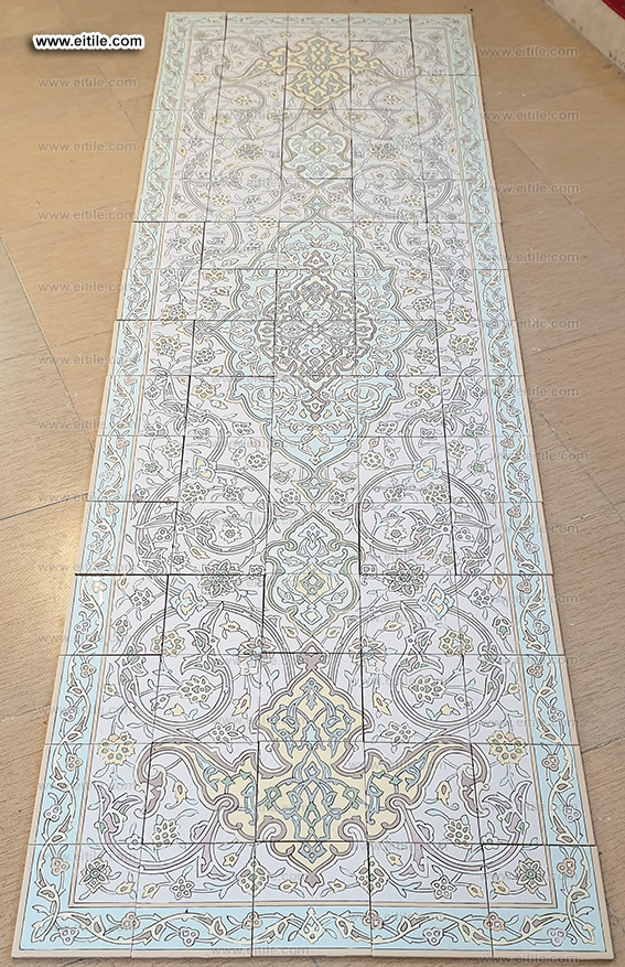 Entrance door decoration with handmade tile panels, www.eitile.com