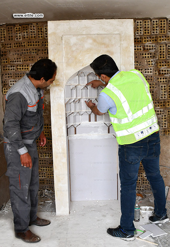 Muqarnas tile panel for interior decoration, www.eitile.com