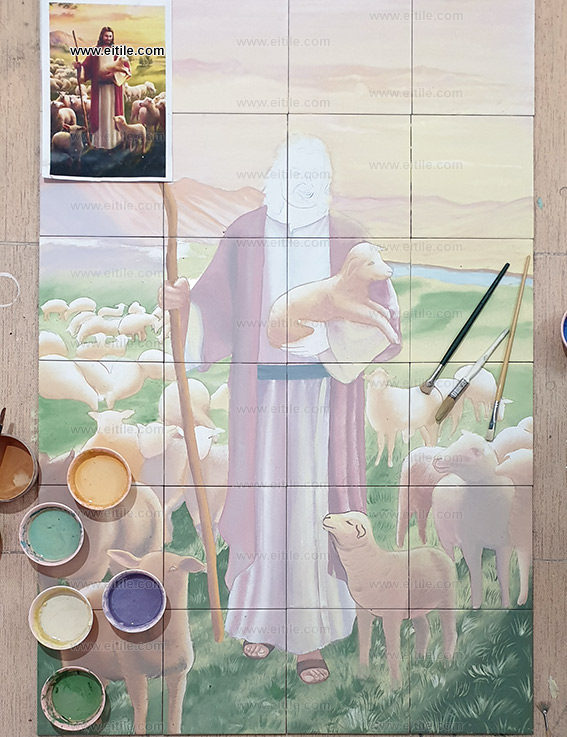 Painting on tile panel, www.eitile.com