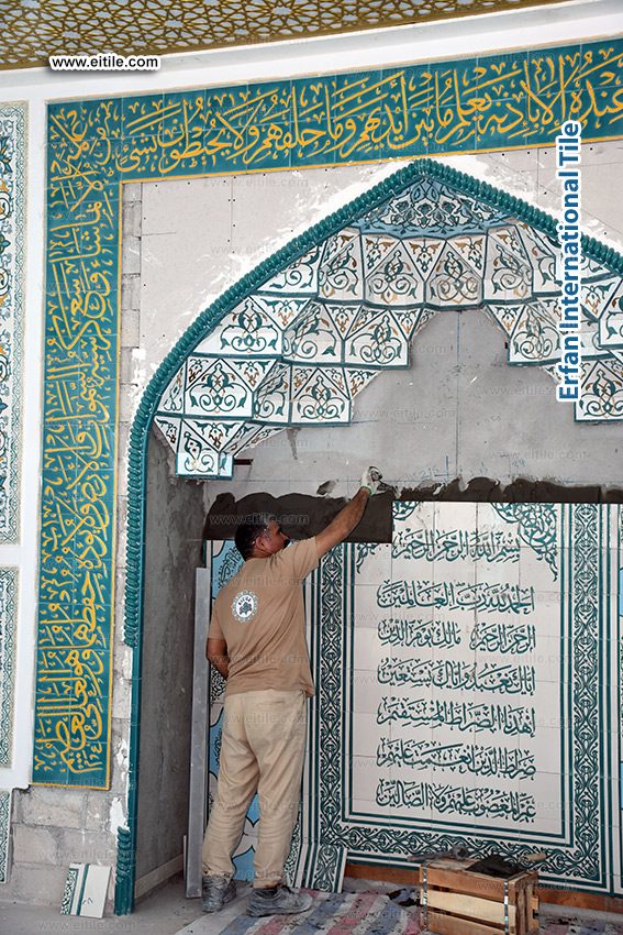 Minbar tile supplier for Mohammad Ali mosque in Eydhafushi zone of Maldives, www.eitile.com
